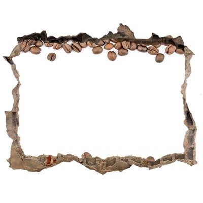 3d lyuk fal dekoráció Törött kávébab fal