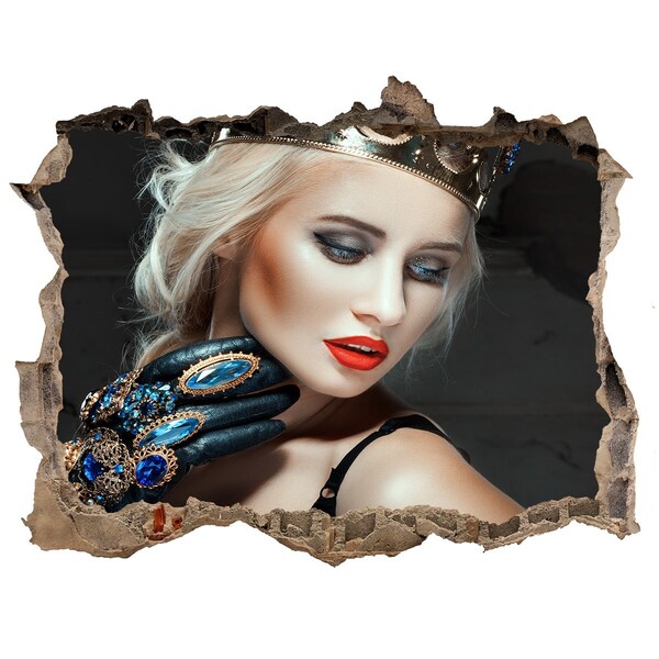 3d lyuk fal dekoráció Hercegnő a romokban