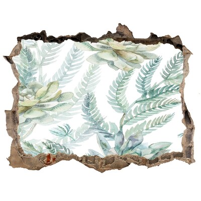 3d lyuk fal dekoráció Egy zöld oázis betonban