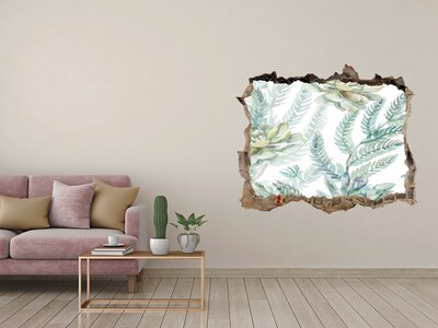 3d lyuk fal dekoráció Egy zöld oázis betonban