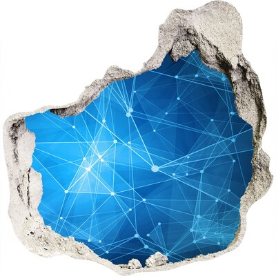 3d fali matrica lyuk a falban Digitális tér a fal mögött