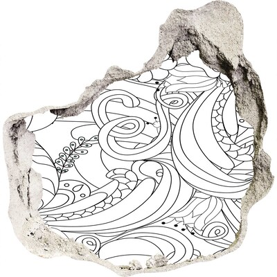 3d fali matrica lyuk a falban Lyuk a falban virágminta