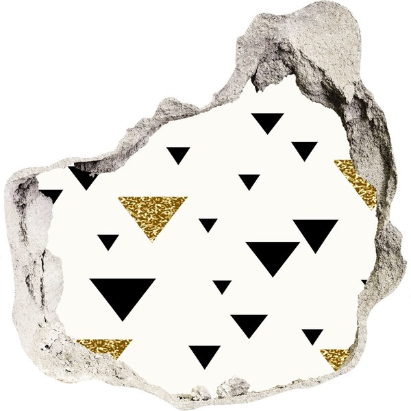 3d fali matrica lyuk a falban Modern dizájn háromszögekkel