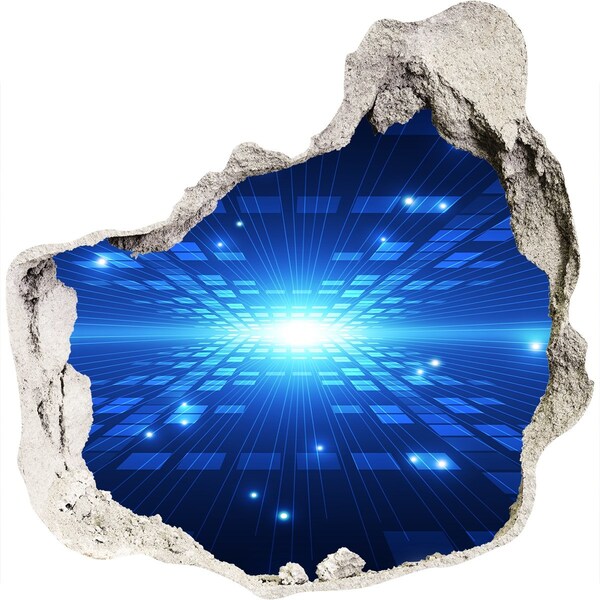 3d fali matrica lyuk a falban Digitális tér a fal mögött