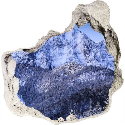 3d fali matrica lyuk a falban Hegyi táj téli tájban