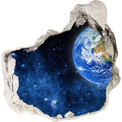 3d fali matrica lyuk a falban Kozmikus kilátás egy lyukból a falban