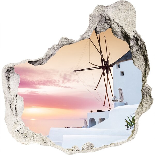 3d fali matrica lyuk a falban Santorini, görögország