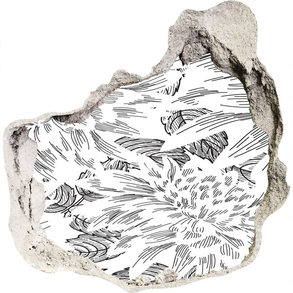 3d fali matrica lyuk a falban Lyuk a falban virágminta