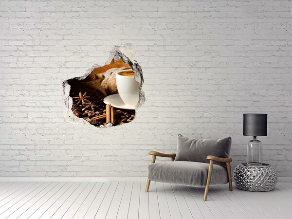 3d fali matrica lyuk a falban Kávé és friss kenyér