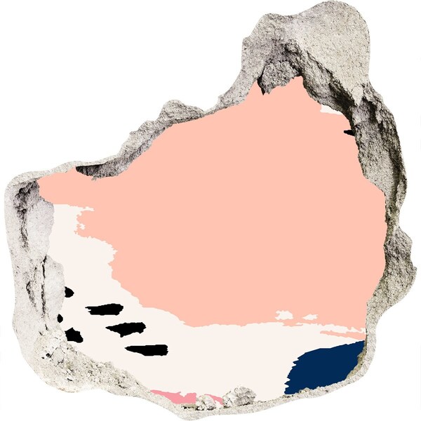 3d fali matrica lyuk a falban Egy romos fal, amely a tengerpartra néz