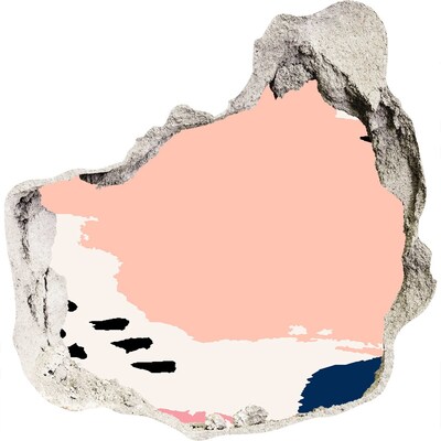 3d fali matrica lyuk a falban Egy romos fal, amely a tengerpartra néz