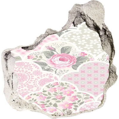 3d fali matrica lyuk a falban Lyuk a falban virágminta