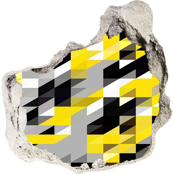 3d fali matrica lyuk a falban Absztrakt lyuk a falban