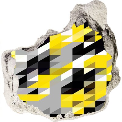 3d fali matrica lyuk a falban Absztrakt lyuk a falban