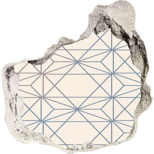 3d fali matrica lyuk a falban Geometrikus minta egy lyukon keresztül a falon