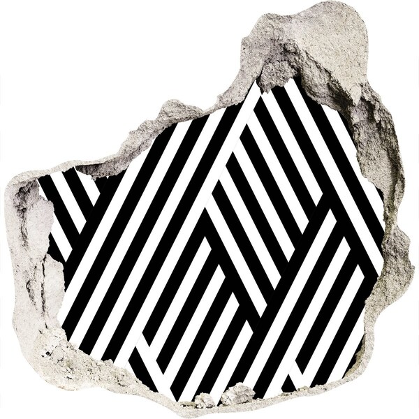 3d fali matrica lyuk a falban Geometriai minták egy lyukban a falban