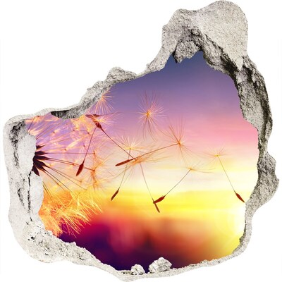 3d fali matrica lyuk a falban Virágálmok naplementekor