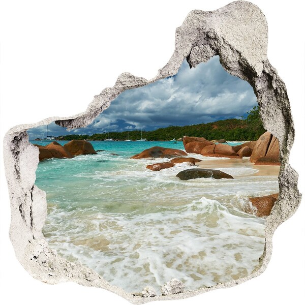 3d fali matrica lyuk a falban Beach seychelles