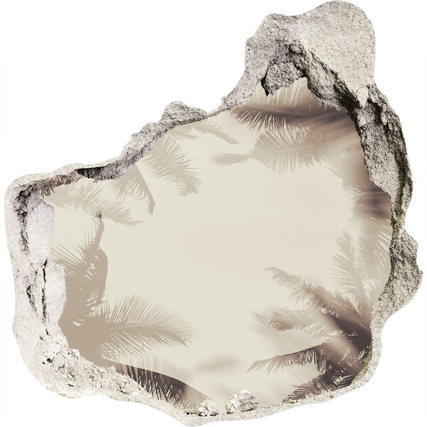 3d fali matrica lyuk a falban Trópusi oázis a fal mögött