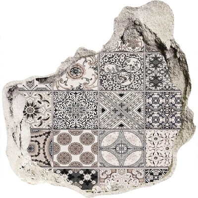 3d fali matrica lyuk a falban Vintage stílusú csempék