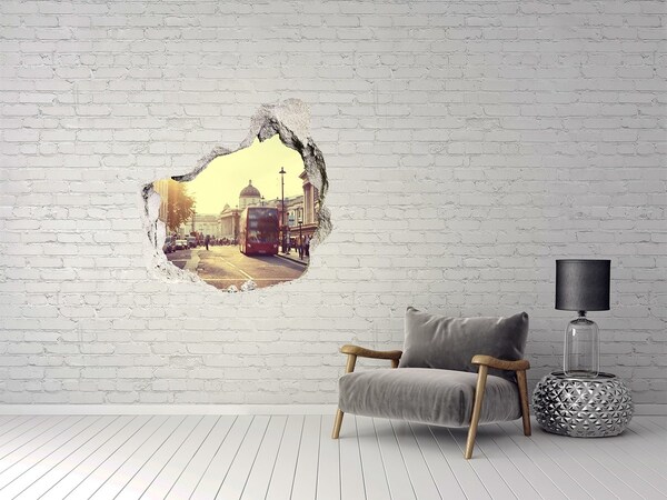 3d fali matrica lyuk a falban Egy londoni utca reggel