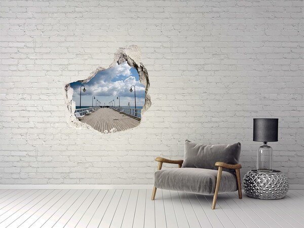 3d fali matrica lyuk a falban Móló a tenger mellett