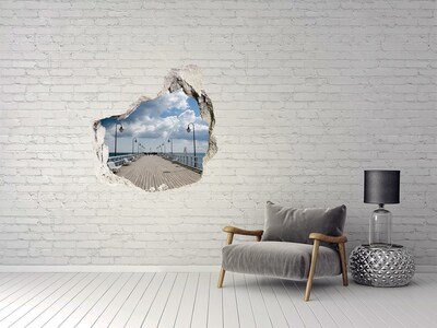 3d fali matrica lyuk a falban Móló a tenger mellett