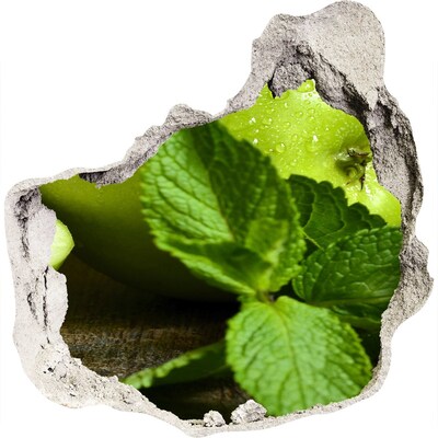 3d fali matrica lyuk a falban Zöld alma mentával