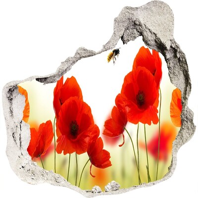 3d fali matrica lyuk a falban Virágparadicsom méhecskével