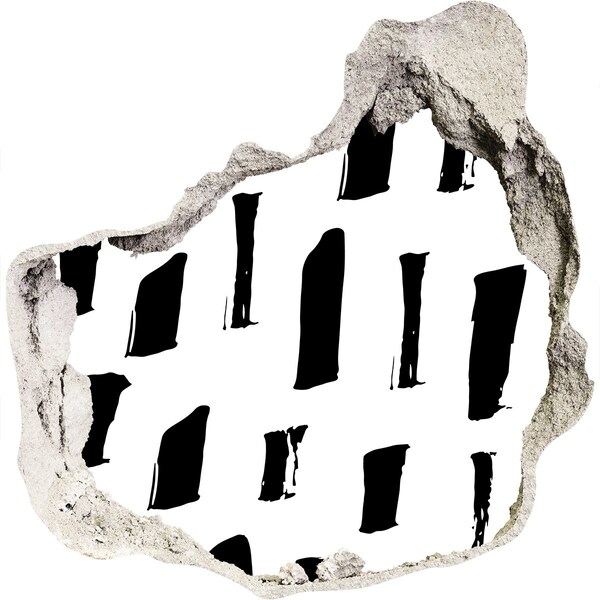 3d fali matrica lyuk a falban Egy romos fal, amely a városra néz