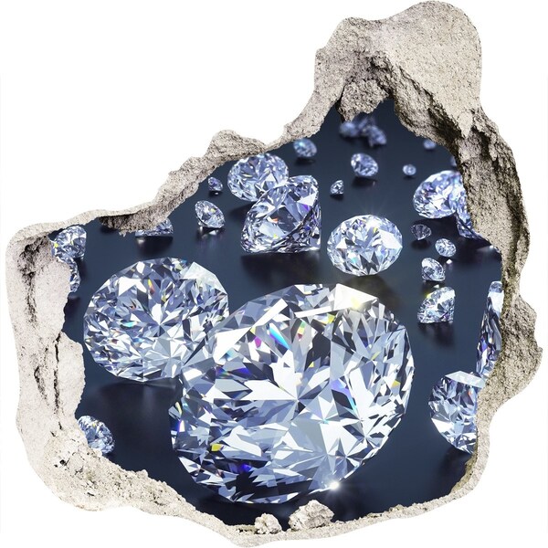 3d fali matrica lyuk a falban Fényes gyémántok a falban