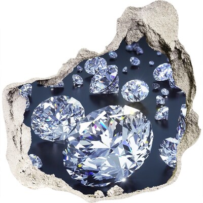 3d fali matrica lyuk a falban Fényes gyémántok a falban