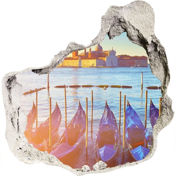 3d fali matrica lyuk a falban Velence a naplemente fényében