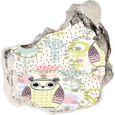 3d fali matrica lyuk a falban Lyuk a falban bagollyal és virágokkal