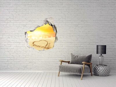3d fali matrica lyuk a falban Szív a homokban