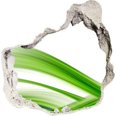 Fali matrica lyuk a falban Zöld rét egy lyukon keresztül a falon