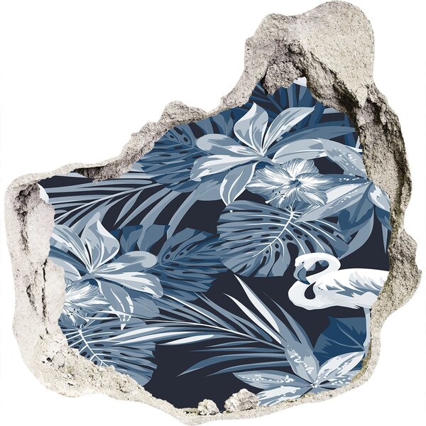 Fali matrica lyuk a falban Trópusi paradicsom flamingókkal