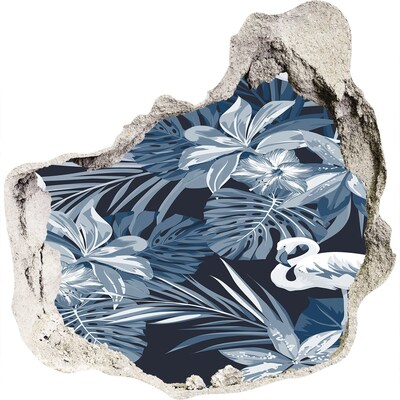 Fali matrica lyuk a falban Trópusi paradicsom flamingókkal