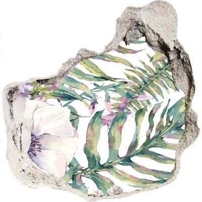 Fali matrica lyuk a falban Trópusi kert a fal mögött