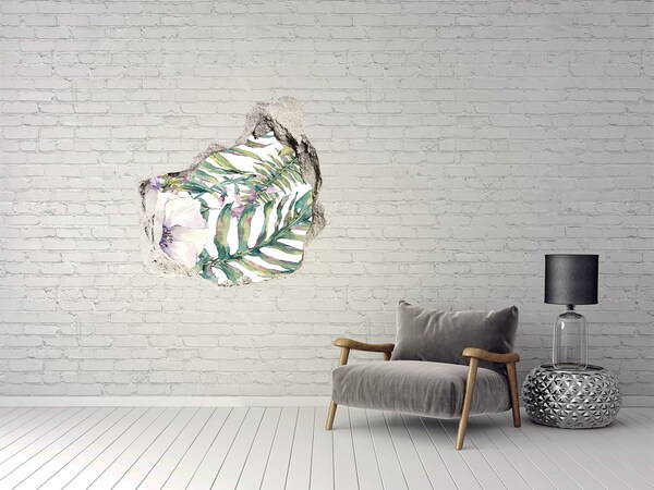 Fali matrica lyuk a falban Trópusi kert a fal mögött