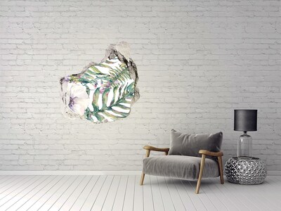 Fali matrica lyuk a falban Trópusi kert a fal mögött