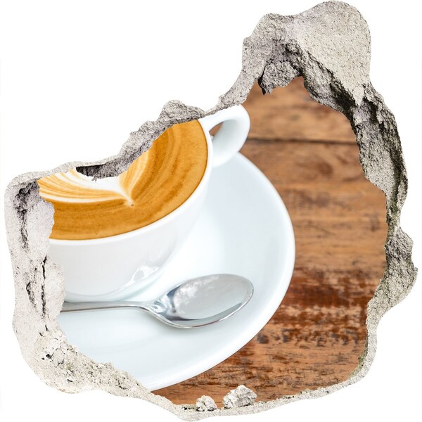 Fali matrica lyuk a falban Kávé egy törött falban