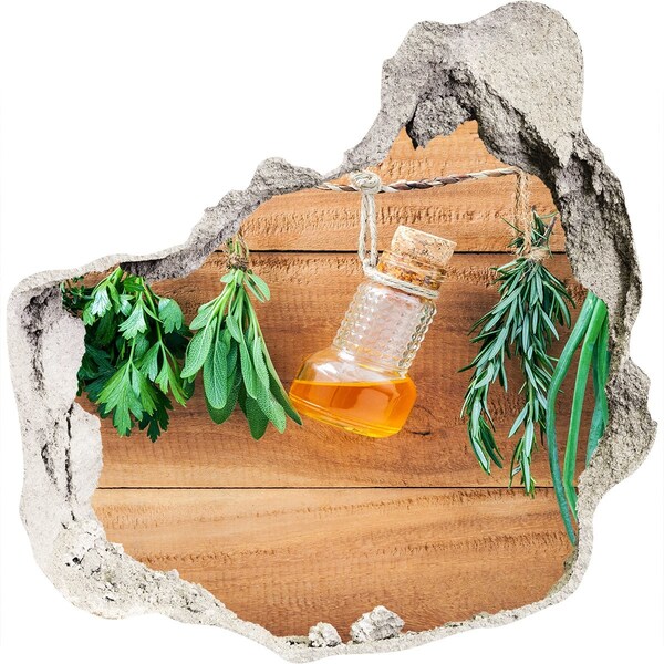 Fali matrica lyuk a falban Gyógynövényolaj rusztikus környezetben