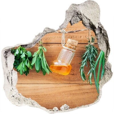 Fali matrica lyuk a falban Gyógynövényolaj rusztikus környezetben