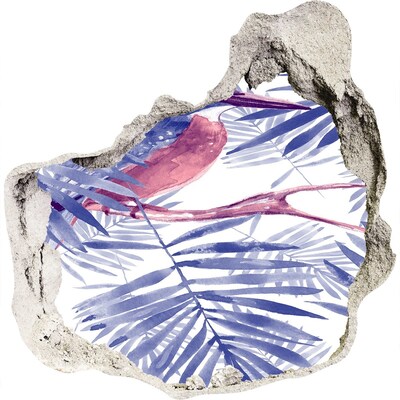 Fali matrica lyuk a falban Trópusi paradicsom a fal mögött