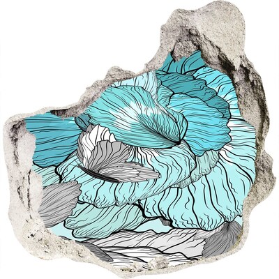 Fali matrica lyuk a falban Virágos oázis betonban