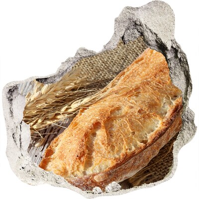 Fali matrica lyuk a falban Kenyér gabonával a háttérben