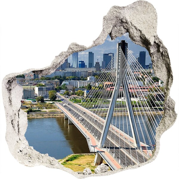 Fali matrica lyuk a falban Híd Varsóban