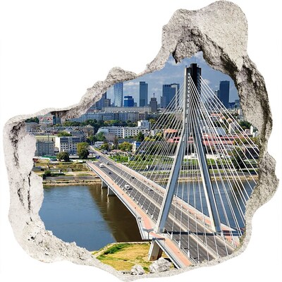 Fali matrica lyuk a falban Híd Varsóban