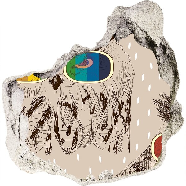 Fali matrica lyuk a falban Bagolyszem egy lyukban a falban